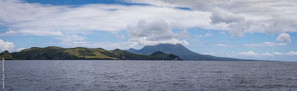 The beautiful Caribbean coastline of St. Kitts and Nevis