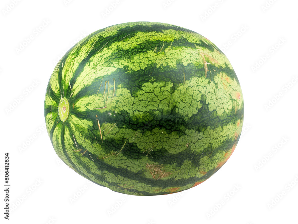 A Single Watermelon with a Transparent Background PNG A Single Watermelon with a Transparent Background PNG