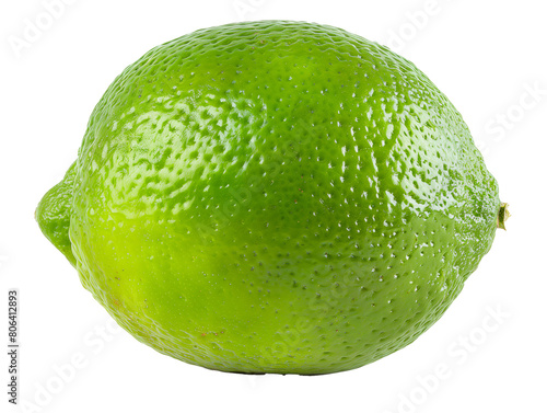 A Single Lime with a Transparent Background PNG