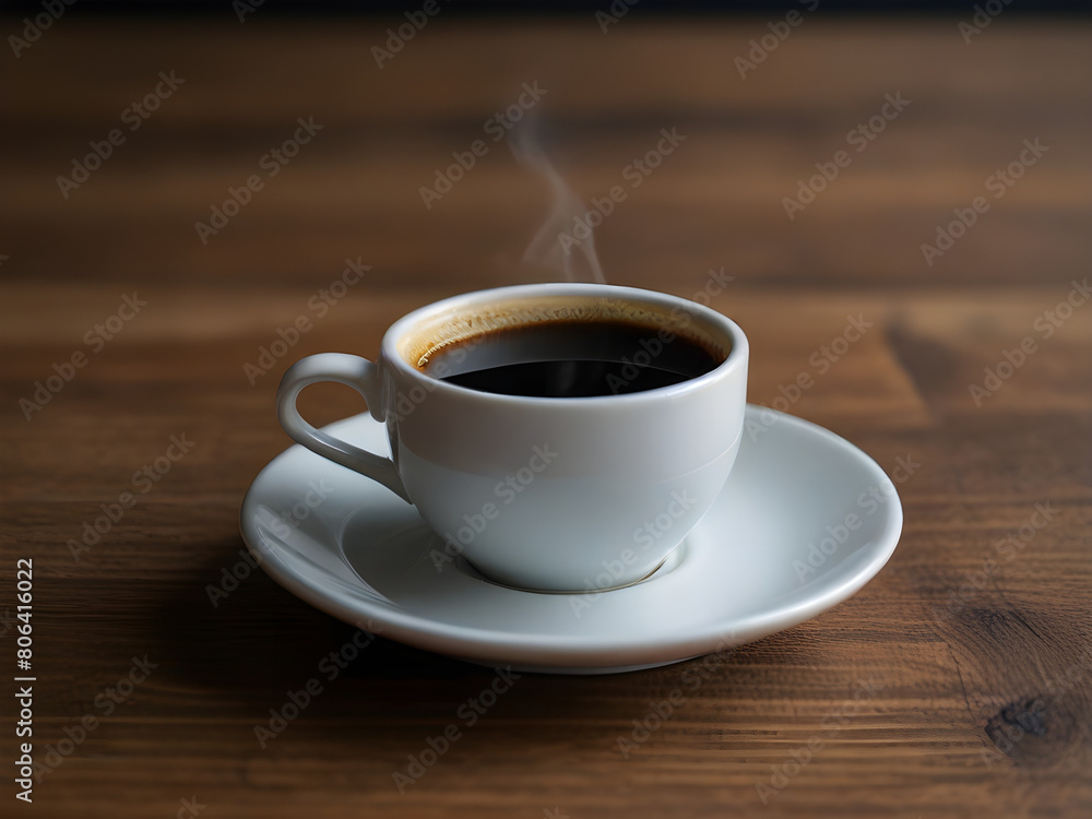 cup of coffee on wooden table cup of coffee on wooden table