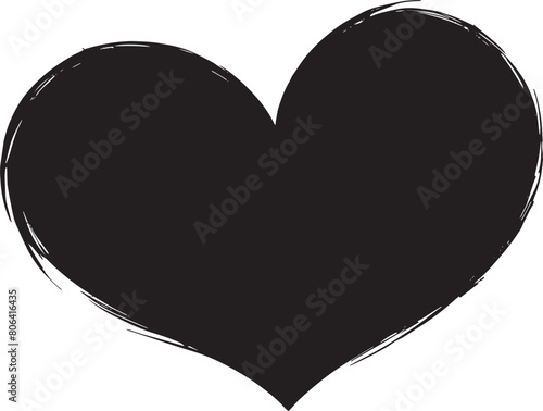 Heart, love, romance or valentine's day red heart. Heart vector icons. Black heart icon vector