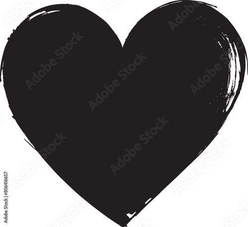 Heart, love, romance or valentine's day red heart. Heart vector icons. Black heart icon vector