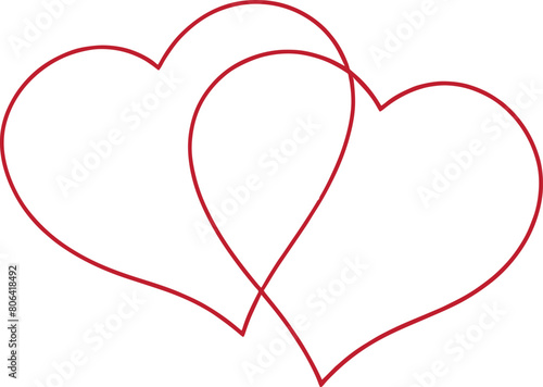 Red Heart, love, romance or valentine's day red heart. Heart vector icons. Red heart love symbols isolated editable vector.