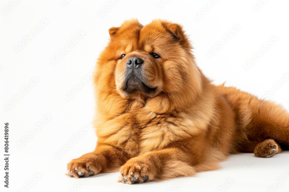 Mystic portrait of Chow Chow, fIsolated on white background Mystic portrait of Chow Chow, fIsolated on white background