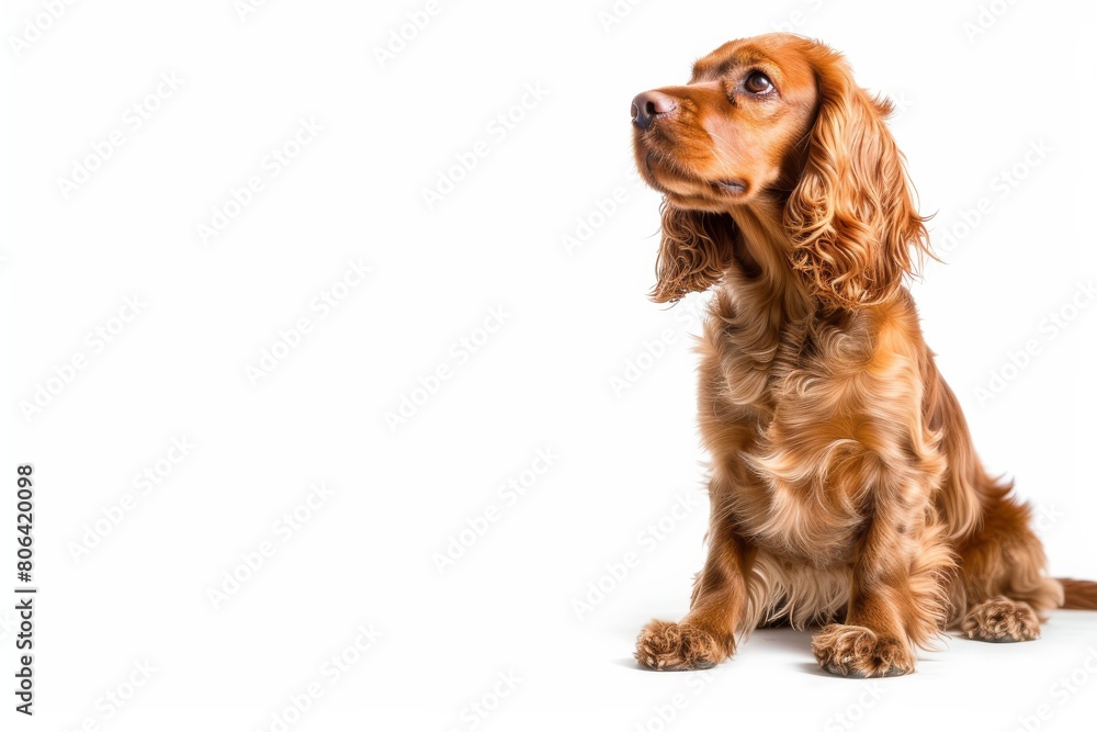 Mystic portrait of Cocker Spaniel, Isolated on white background