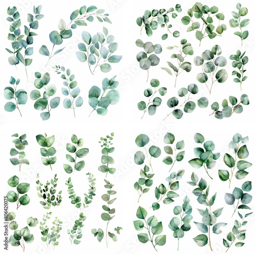 invitation painting silver herb print watercolor wedding greenery greeting herbal elegant exotic 