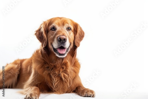 Mystic portrait of Golden Retriever  Isolated on white background