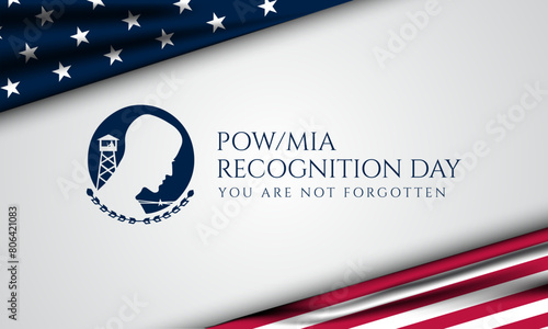 National POW MIA Recognition Day Background Vector Illustration