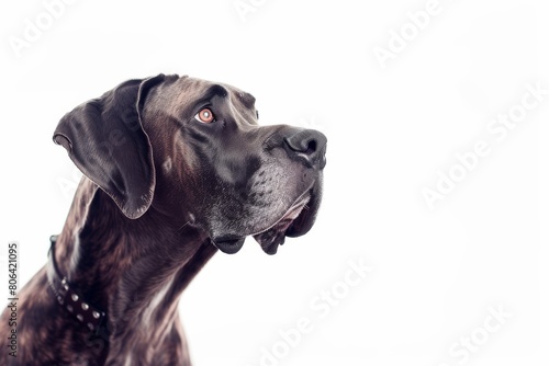 Mystic portrait of Great Dane  Isolated on white background