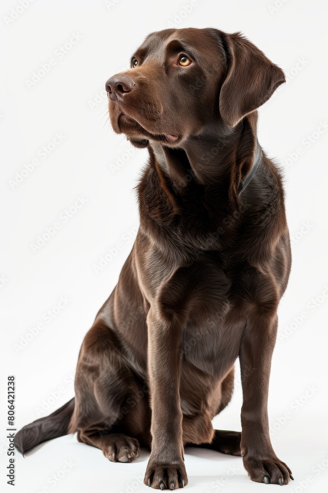 Mystic portrait of Labrador Retriever, Isolated on white background Mystic portrait of Labrador Retriever, Isolated on white background