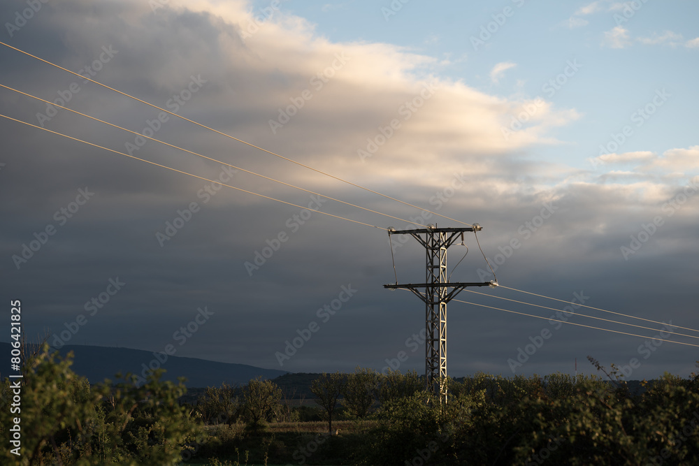 Electric Tower at Sunset