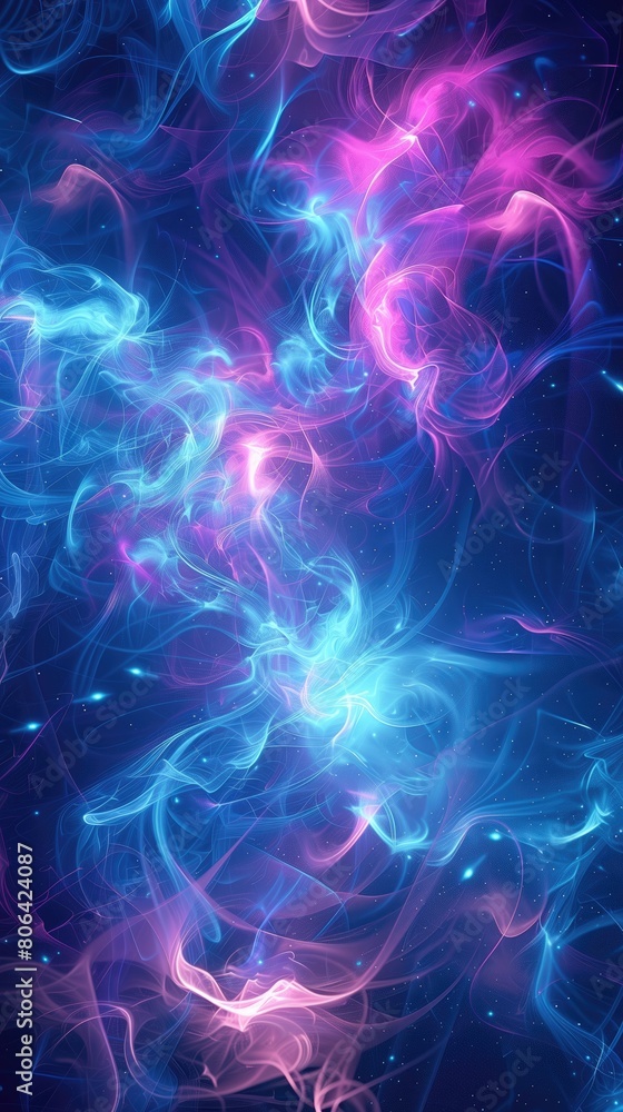 Naklejka premium Abstract smoke on black background, computer generated abstract background, vertical background