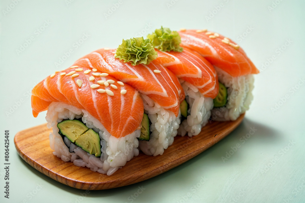 sushi with salmon sushi with salmon