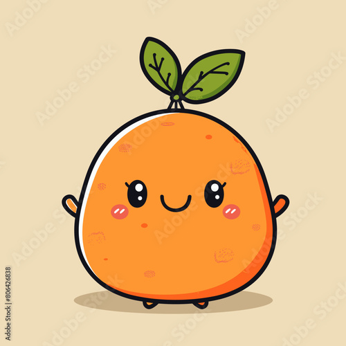 A cartoon Yam with a smile on its face. The Yam is sitting on a green background. The Yam is smiling and has a happy expression