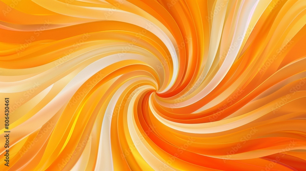 Vector background with orange and yellow rays, radiating from the center of an abstract spiral in white color. The colors blend into each other, creating an atmosphere of lightness and energy. Vector background with orange and yellow rays, radiating from the center of an abstract spiral in white color. The colors blend into each other, creating an atmosphere of lightness and energy.