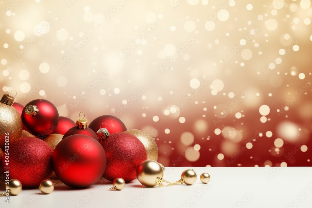 Group of Red and Gold Christmas Ornaments Group of Red and Gold Christmas Ornaments