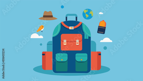 A travel backpack filled with only a few versatile outfits and ries supporting a minimalist and sustainable approach to travel..