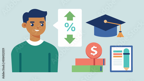 A beforeandafter comparison infographic showing the difference in total repayment amount for a student who chose to refinance their loans at a lower. Vector illustration