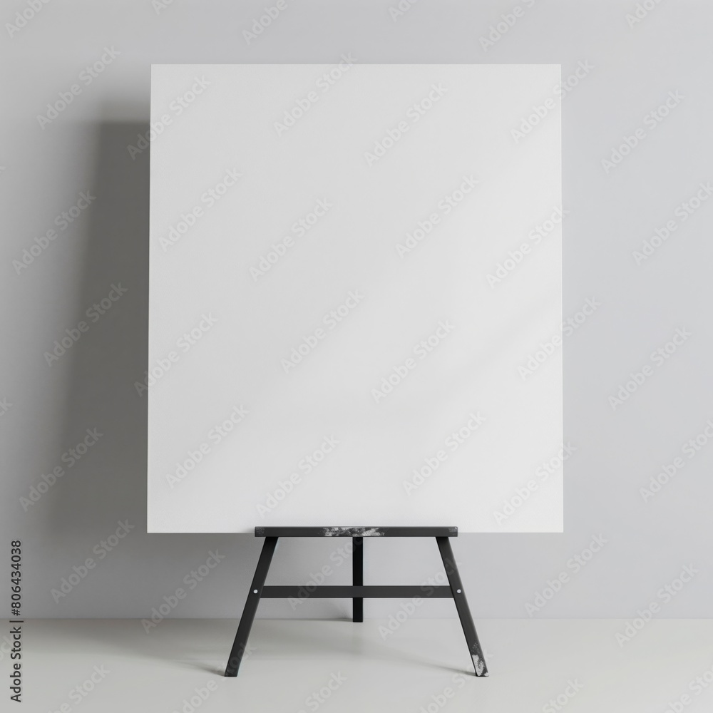 Canvas mockup on a easel, Minimalist Setting. Canvas mockup on a easel, Minimalist Setting.