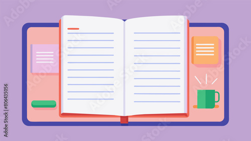 Journaling in a perfectly blank notebook thoughts and plans for the day are organized and prioritized..