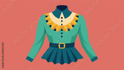 A simple and outdated blouse was transformed into a statement piece with added embellishments a trendy peplum silhouette and a bold print..