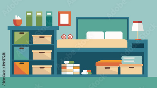 Incorporating storage solutions such as underbed drawers or bedside caddies to keep your small living space organized and clutterfree..
