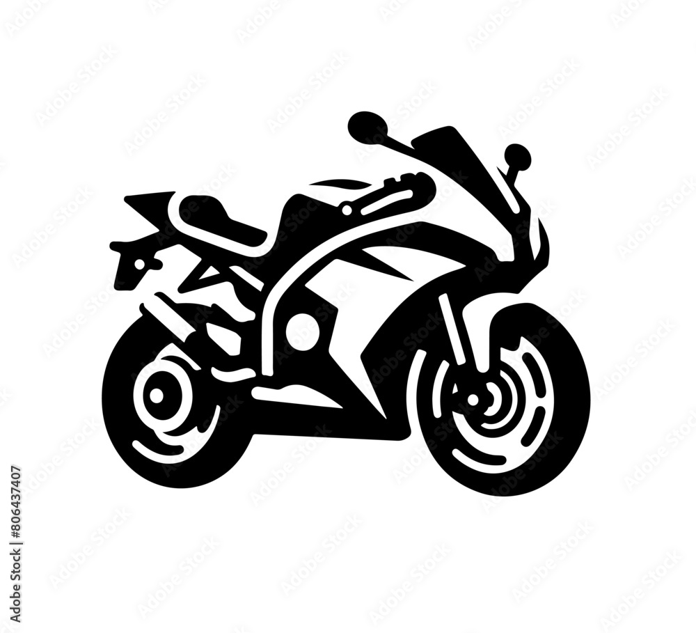 Sport bikes vector icon simple