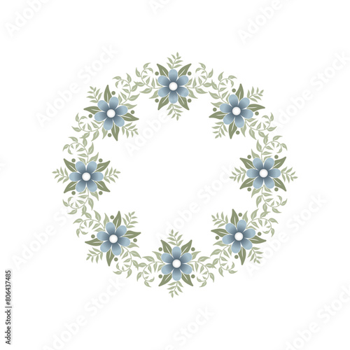 Flower in circle Vectors