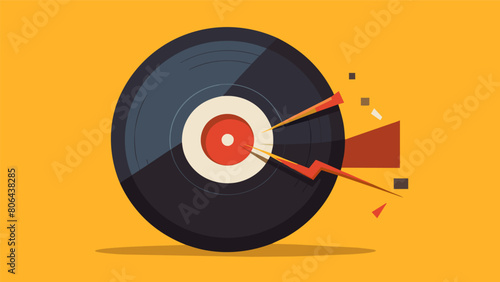 A vinyl record that was once almost unusable now plays flawlessly after being repaired by the skilled hands of an expert. Vector illustration