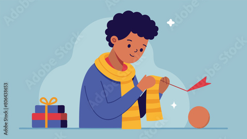 A teenager knitting a cozy personalized scarf for their favorite teacher a gesture of thanks and appreciation for all their hard work throughout the.