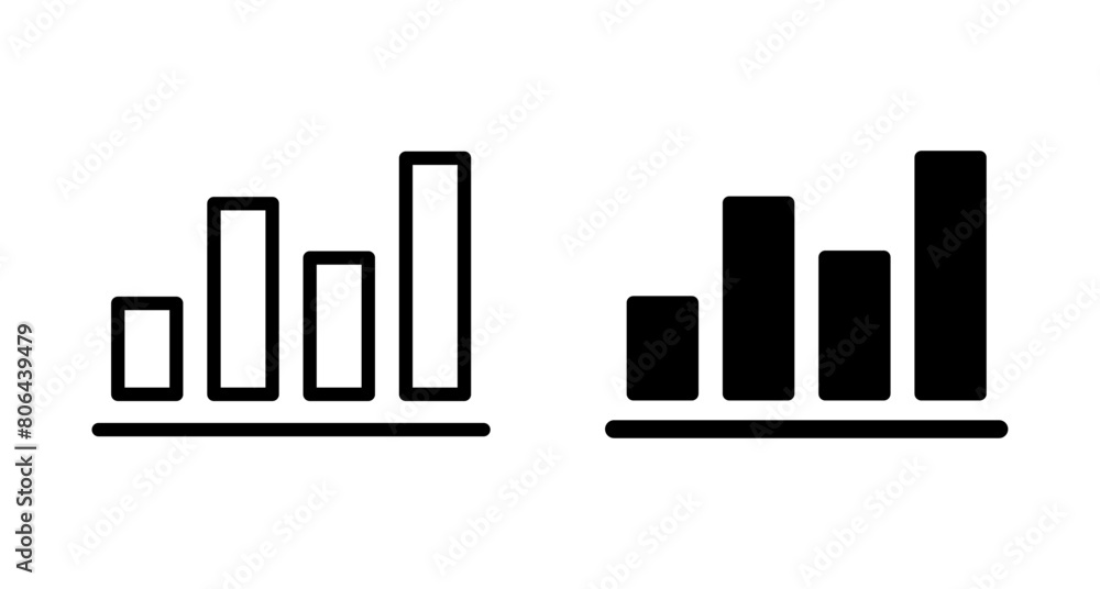 Growing graph Icon vector isolated on white background. Chart icon. Graph vector