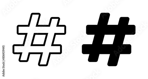 Hashtag icon vector isolated on white background. hashtag vector icon