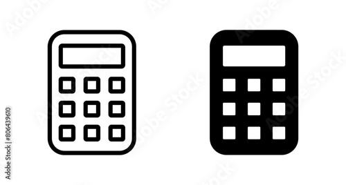 Calculator icon vector isolated on white background. Calculator vector icon. Accounting icon