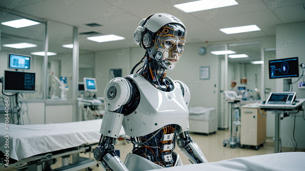 AI image generate of modern nurse