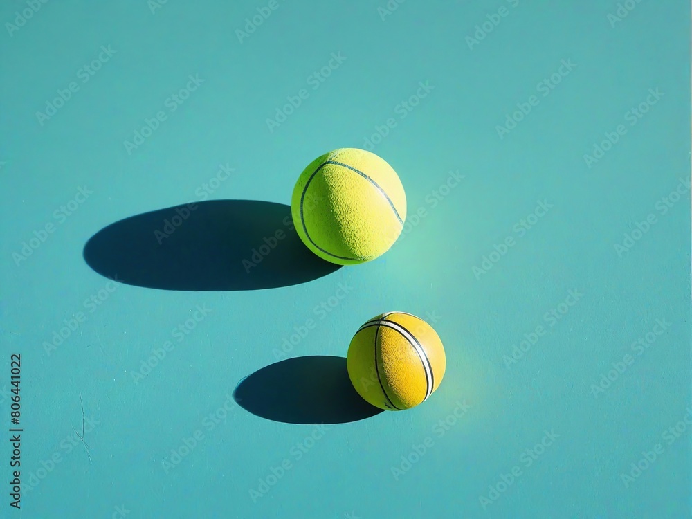 tennis ball on a yellow background