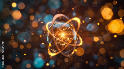 Transformation is occurring in the heart of the atom as a neutron loses a constituent and gains a new one. photo