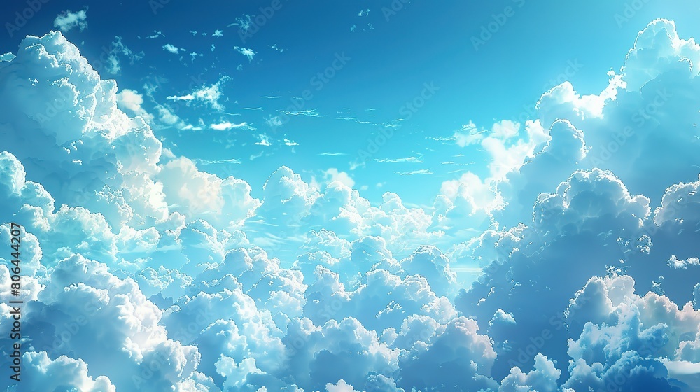 Azure Dreams: A Canvas of White Clouds and Blue Skies Azure Dreams: A Canvas of White Clouds and Blue Skies