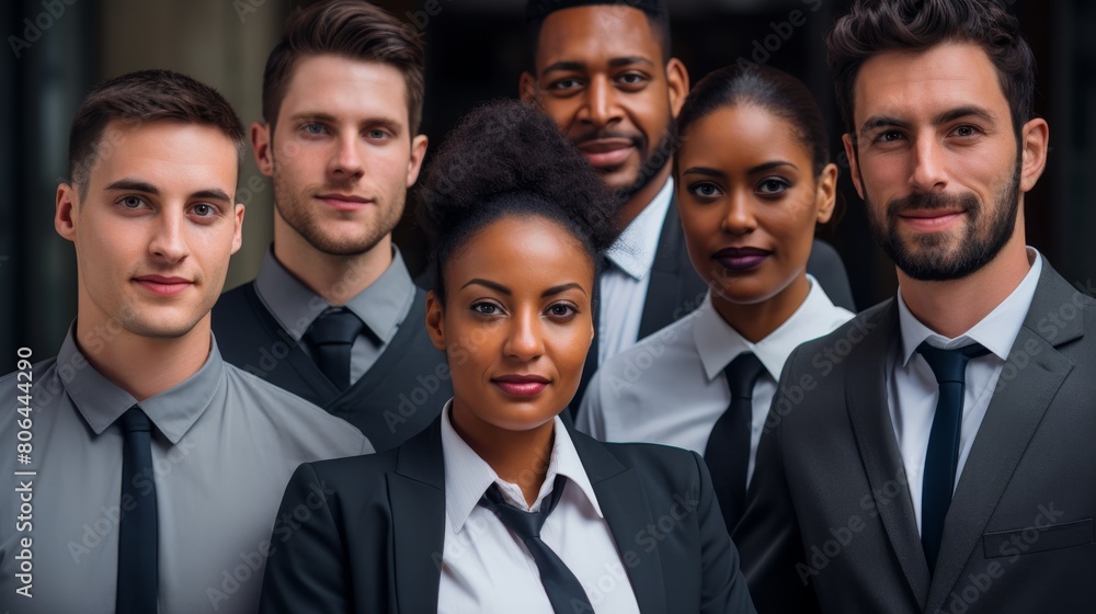 diverse business team in formal attire diverse business team in formal attire