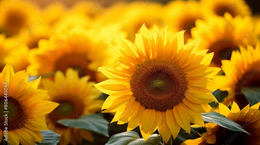 vibrant sunflowers in a field vibrant sunflowers in a field