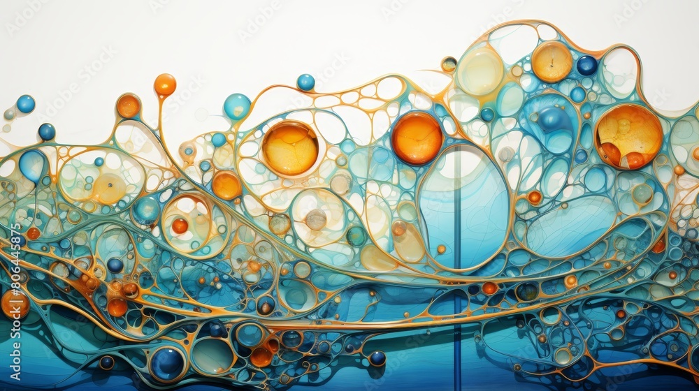 Vibrant abstract fluid art background