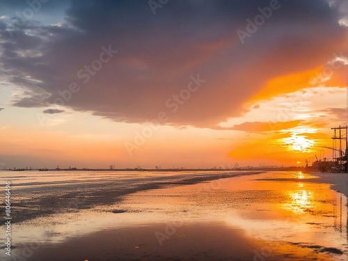 sunset on the beach