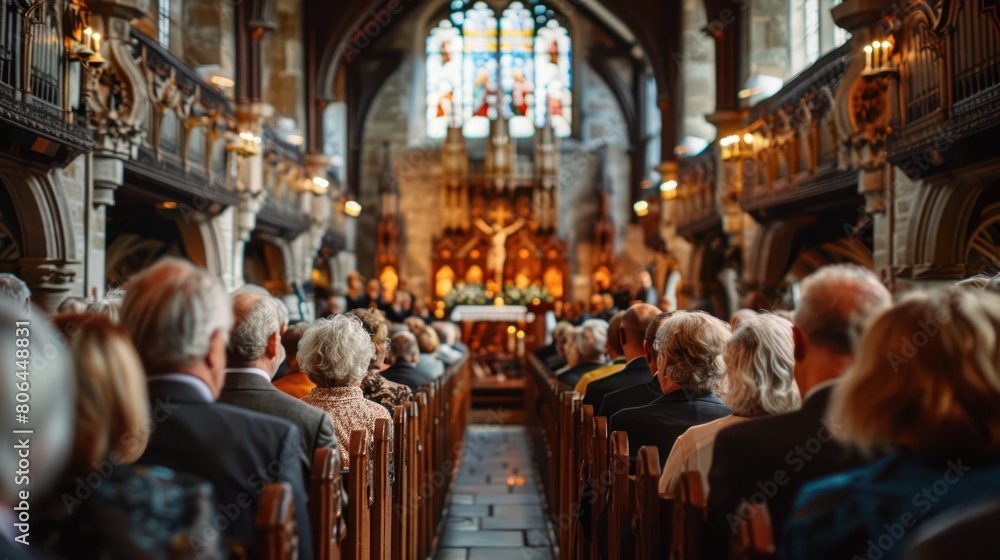 Choir's Spiritual Performance: Hymns in Religious Building