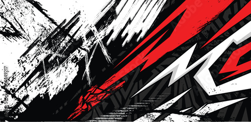 Car decal design vector. Graphic abstract stripe racing background kit designs for wrap vehicle, race car, rally, adventure and livery.