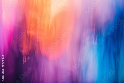 Enigmatic Harmony  Abstract Painting Unveiling the Captivating Dance of Orange and Purple.