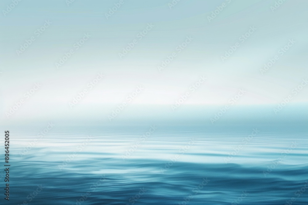 Obraz premium Serenity at Sea: Tranquil Blue Ocean with Gentle Clouds Adorning the Sky.