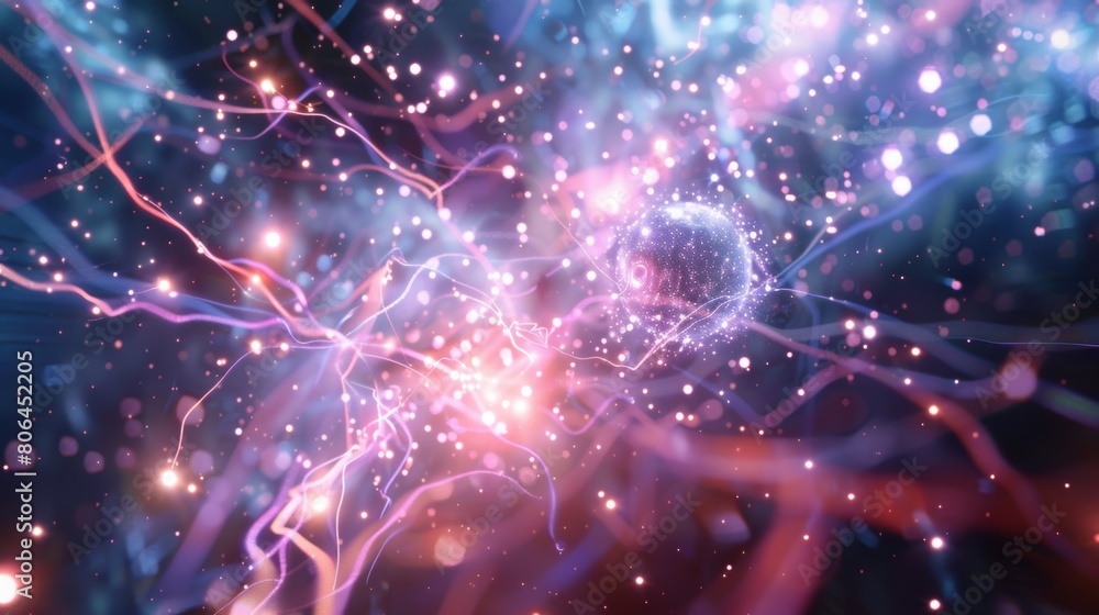 Naklejka premium Fleeting and fleeting the neutrino stream is a reminder of the impermanence of all things in the universe.