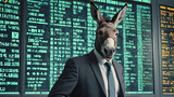 Ai image generate of donkey businessman