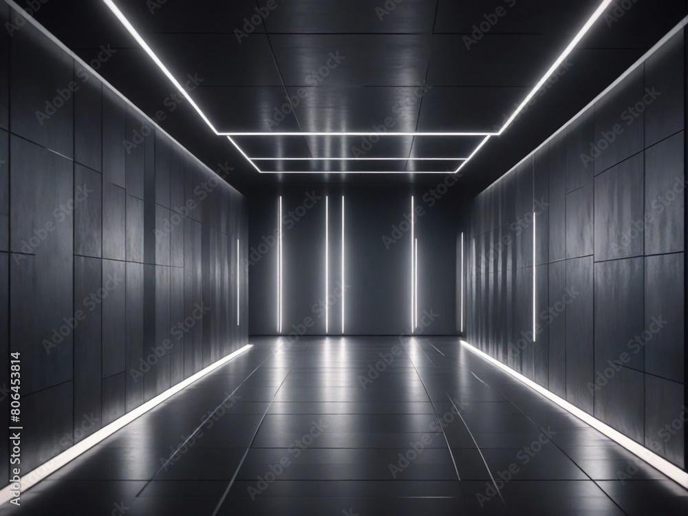 empty corridor with light empty corridor with light