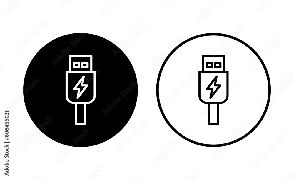 Usb icon set. Flash disk icon vector Usb icon set. Flash disk icon vector