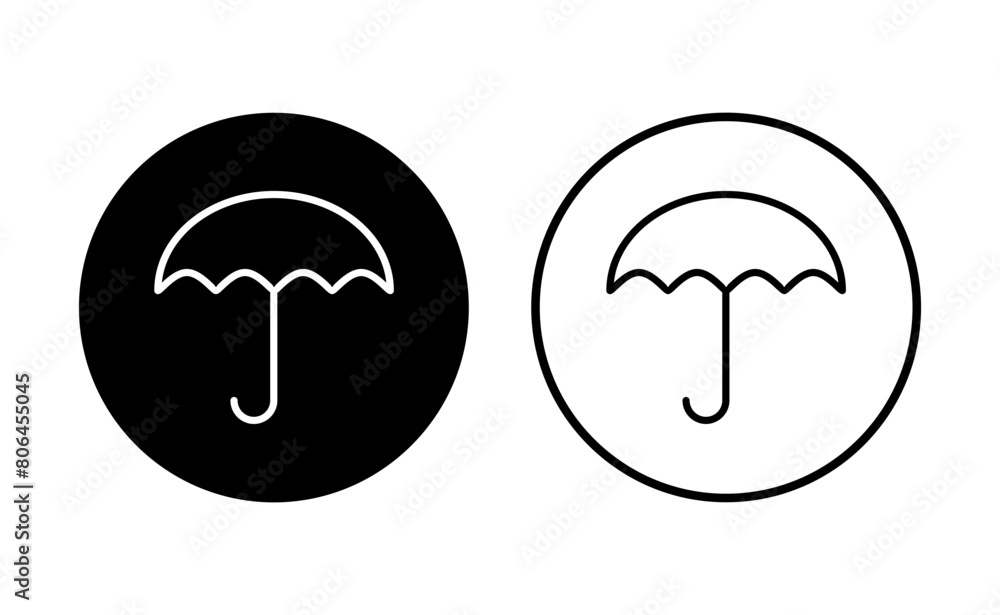 Umbrella icon set. umbrella sign icon Umbrella icon set. umbrella sign icon